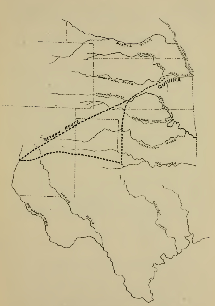 ROUTE TRAVERSED BY CORONADO